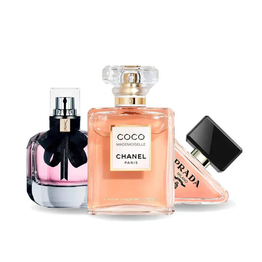 KIT CON 3 PERFUMES: Prada Paradoxe, Coco Mademoiselle y Mon Paris – 100 ml
