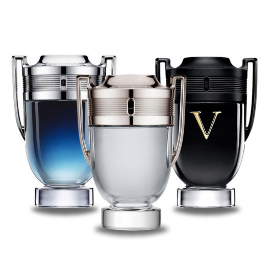 KIT CON 3 PERFUMES: Paco Rabanne INVICTUS LEGEND, Paco Rabanne INVICTUS, Paco Rabanne INVICTUS VICTORY (Eau de Parfum)