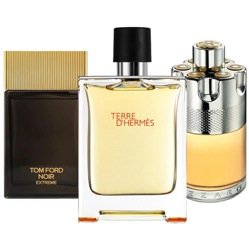 KIT CON 3 PERFUMES: Terre d’Hermès, Azzaro Wanted, Tom Ford Noir Extreme (Eau de Parfum)